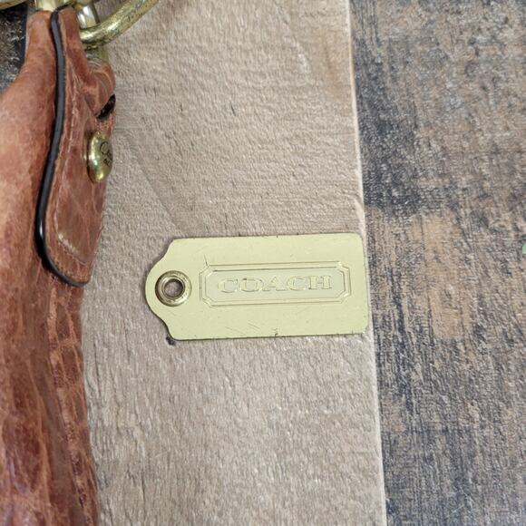 Coach Kristin Embossed Walnut Brown Croc Leather Bag Purse Satchel Limited 16827 - Picture 3 of 16